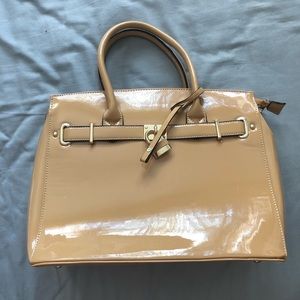 NWT Large Beige Birkin Like Bag